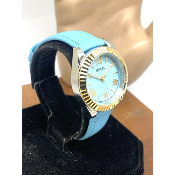 Guess Women\'s Watch GW0687L4 Mini Luna Quartz Blue Dial Leather Strap 30mm main image 6